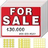 7-Piece For Sale Sign Kit: Double-Sided 14" x 10" For Sale By Owner Signs with Pricing Stickers, Directional Arrows, Double Tape - Weather-Proof