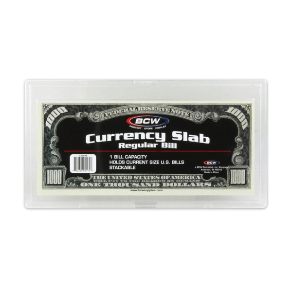 BCW - Deluxe Currency Slab - Regular Bill - Dollar / Currency Collecting Supplies