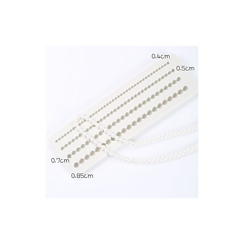Molde de silicona con perlas para decoración de pasteles, decoración