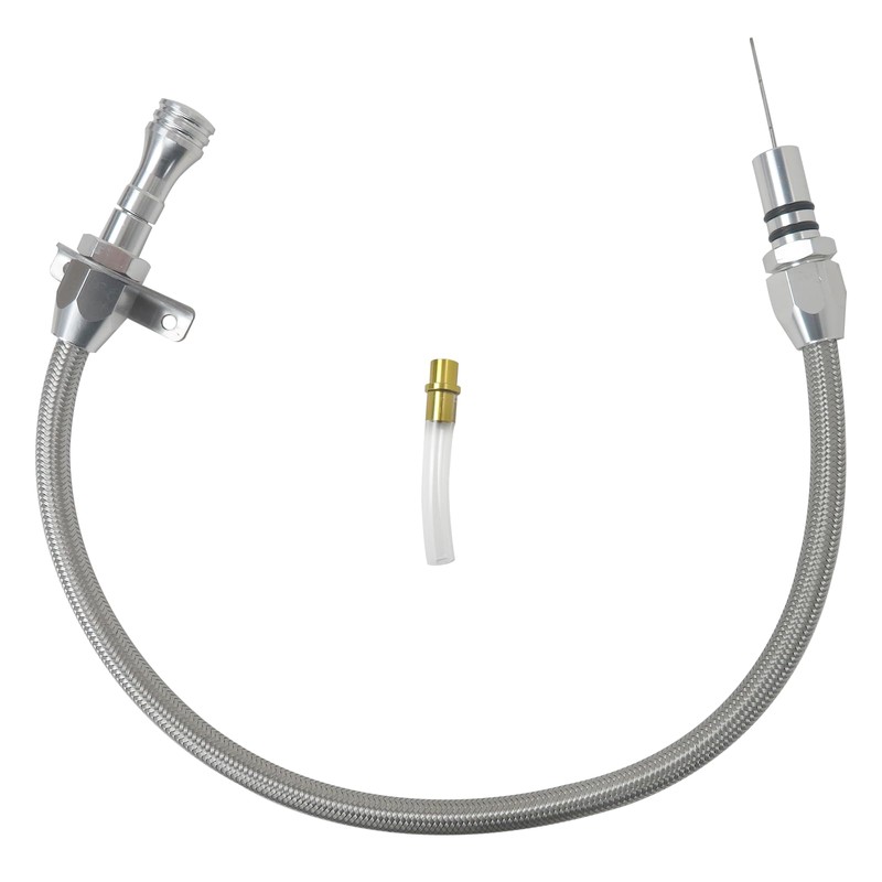 BUTITNOW TH350 TH400 Turbo350 Firewall Mounted Flex Transmission Dipstick TH350/TH400