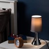 MiniSun Small Modern Curved Base Chrome Touch Table Lamp with