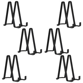 Plate Stands for Display - Plastic Easel Stand Plate holder Display stand Picture Frame Stand for Pictures | Photo|Decorative Plate |Dish | Tabletop Art - 6 inch-Black