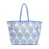 Two's Company Hydrangea Printed Tote Bag - Cotton Canvas