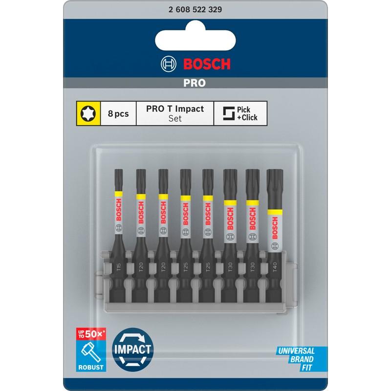Bosch Accessories Bosch Professional 8-Piece Screwdriver Bit Set Torx (Impact