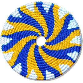 Buena Onda El Grande Flying Disc - 8'' Flexible Sport Disc for Indoor and Outdoor Play - Amazing Handmade Quality from Guatamala - Pocket Discs are Played in Over 20 Family Fun Games - Hazy Dazy
