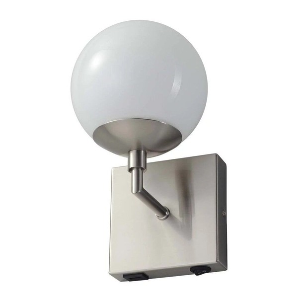 NOVA OF CALIFORNIA Globe Wall Sconce - 10'', Satin Nickel,