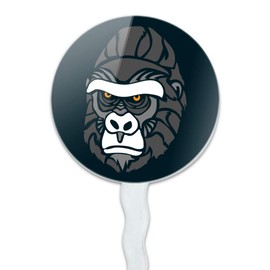 GRAPHICS & MORE Gorilla Face Cupcake Picks Toppers Decoration Set of 6