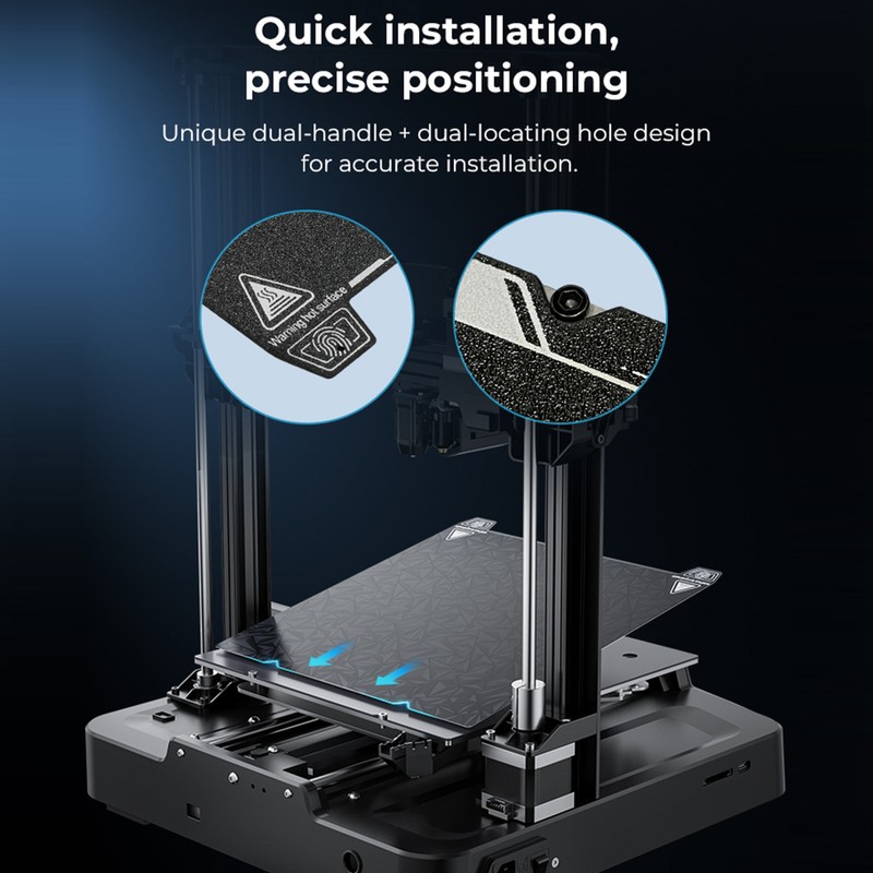 Creality 235x235mm Dual-Sided Printing Platform Board Kit-Glossy PEO+ Matte PEI