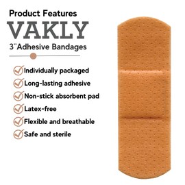 200 Sheer Plastic Flexible Adhesive Bandages with Non-Stick Pad - Strong Sterile 1’’x3’’ Bandage for Wound Care for First Aid Kits - Latex Free Long Lasting Dressing for Cuts and Abrasions (2x100)