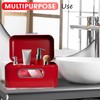 Plexon Red Bread Box for Kitchen Countertop with Lid and