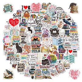 Book Stickers for Kindle 100pcs, Love Reading Stickers for Kindle, Water Bottle, Phone, Bookish, Journaling, Scrapbook,Vinyl Waterproof Inspirational Decals for Teens Adults
