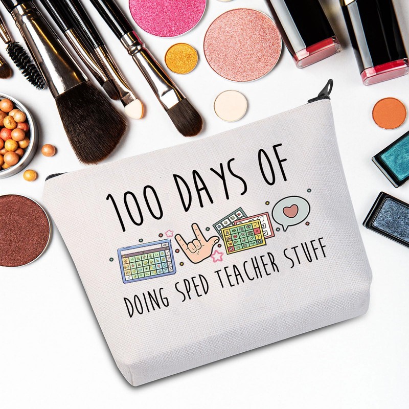 Make-up-Tasche mit Reißverschluss, Aufschrift "100 Days Sped Teacher", Sped UK