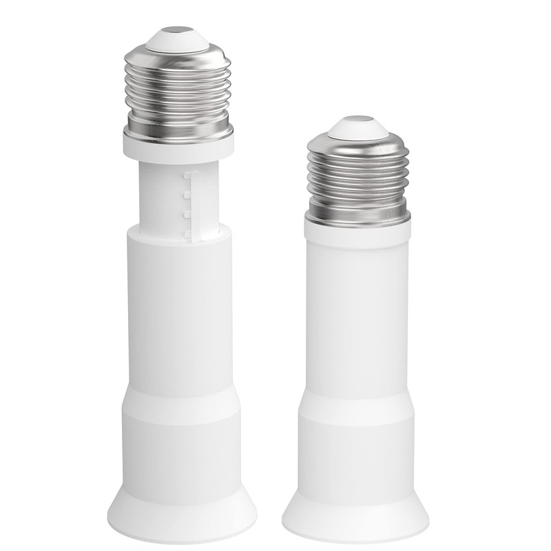 JACKYLED E26 Light Socket Extender 4-Level Extendable, 3.1-4.3in/8-11cm Extension E26/E27