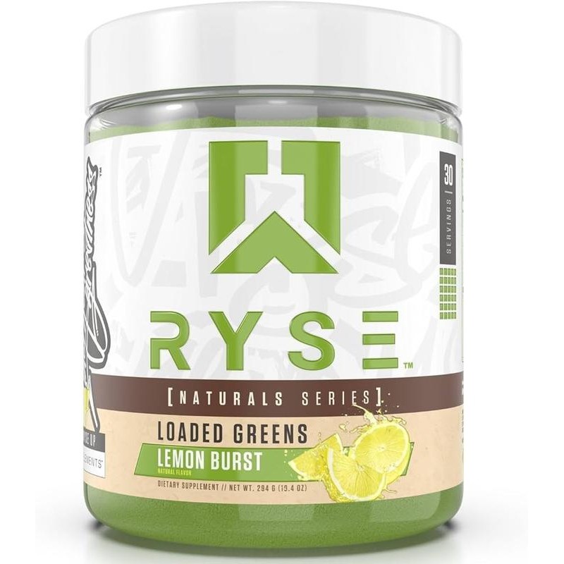 Ryse [Naturals Series] Loaded Greens 30 Servings - Flavor: Orange