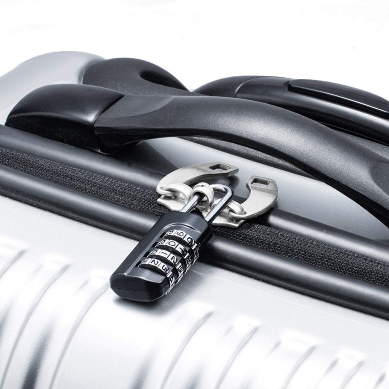 sanwadairekuto Dial Padlock Lock 4 Digit Dial, Black 200 –