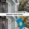 UD_G128 Combo Pack: 6 Ft Tangle Free Spinning Flagpole (Black)