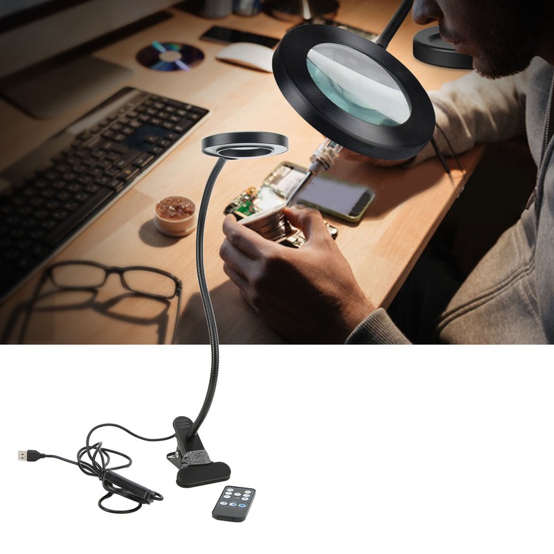 Magnifying Lamp Foldable Adjustable Flexible 2 Control Modes 3X LED