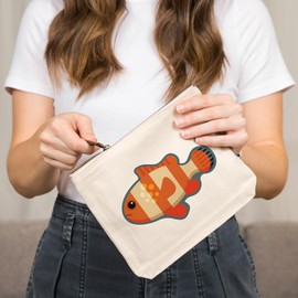 Lantern Press Clown Fish Geometric, 100% Cotton Zipper Pouch, Travel Accessory, Go Bag