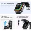 D8Pro 2.01" TFT Smartwatch with Earbuds Smart Watch TWS Wireless