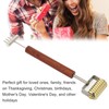 Face Massage Roller Copper Wooden Handle Promote Blood Circulation Double