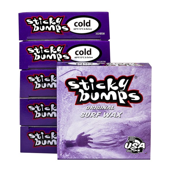 Sticky Bumps Surfboard Wax 6 Pack Cold