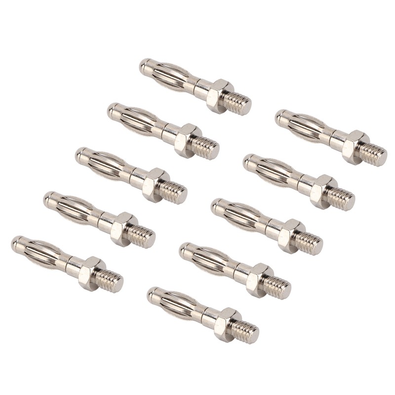 50Pcs Banana Plugs Hex Thread High Accuracy Good Transmission Performance