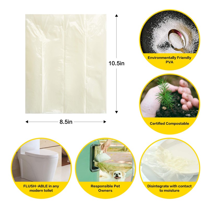 Doodie Flush Dog Poop Bag - Refill – 80 Biodegradable