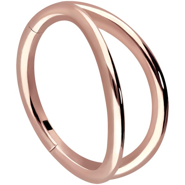 PIERCINGLINE segment ring Clicker with 2 rings made of surgical