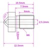 SIUTEC® V5 V6 Premium Nozzle/Nozzle, 0.5 mm, Titanium Alloy/Titanium Alloy,