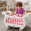 Melissa & Doug White Wooden Doll Crib With Bedding (30