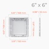 HVAC OV 6 x 6 Inch White Square ABS Plastic