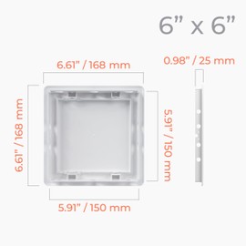 HVAC OV 6 x 6 Inch White Square ABS Plastic Plumbing Access Panel - Indoor Wall Access Door for HVAC, Wall, Ceiling, and Drywall with Panel - Opening Box Door Cover - Easy to Instal
