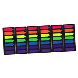 Operitacx Book Tabs for Annotating Books Note Pads 6 Sets Fluorescent Ruler Card Combination Colorful Marking Stickers for Home Office School 7 Colors Per Pack Cards