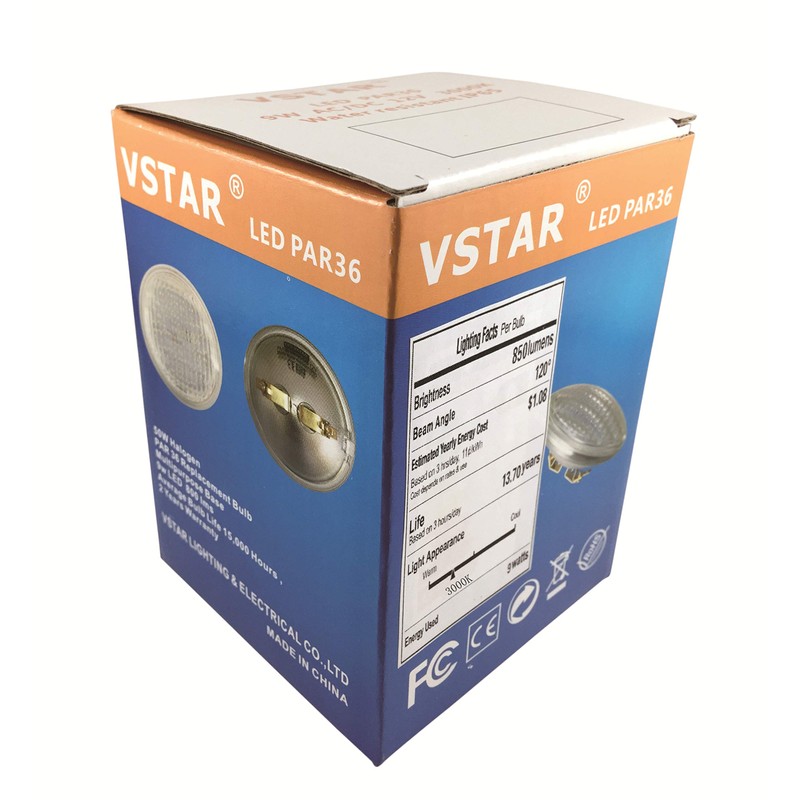 Vstar LED PAR36 9W (Eq to 50W Halogen) 12V AC/DC