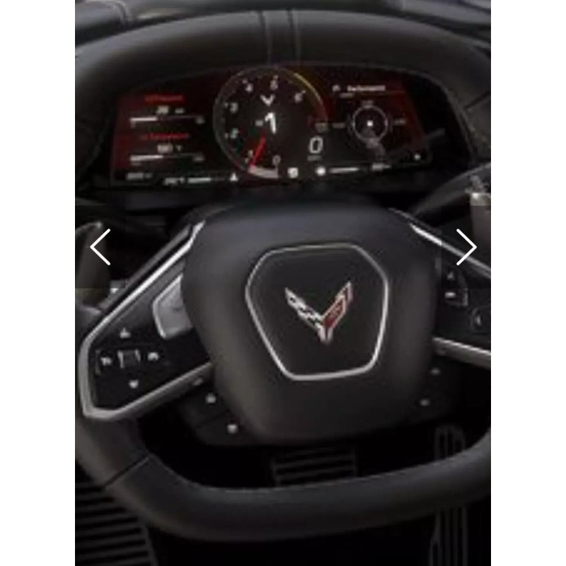 23766 C8 Corvette TORCH RED STEERING WHEEL VINYL STRIPE (2