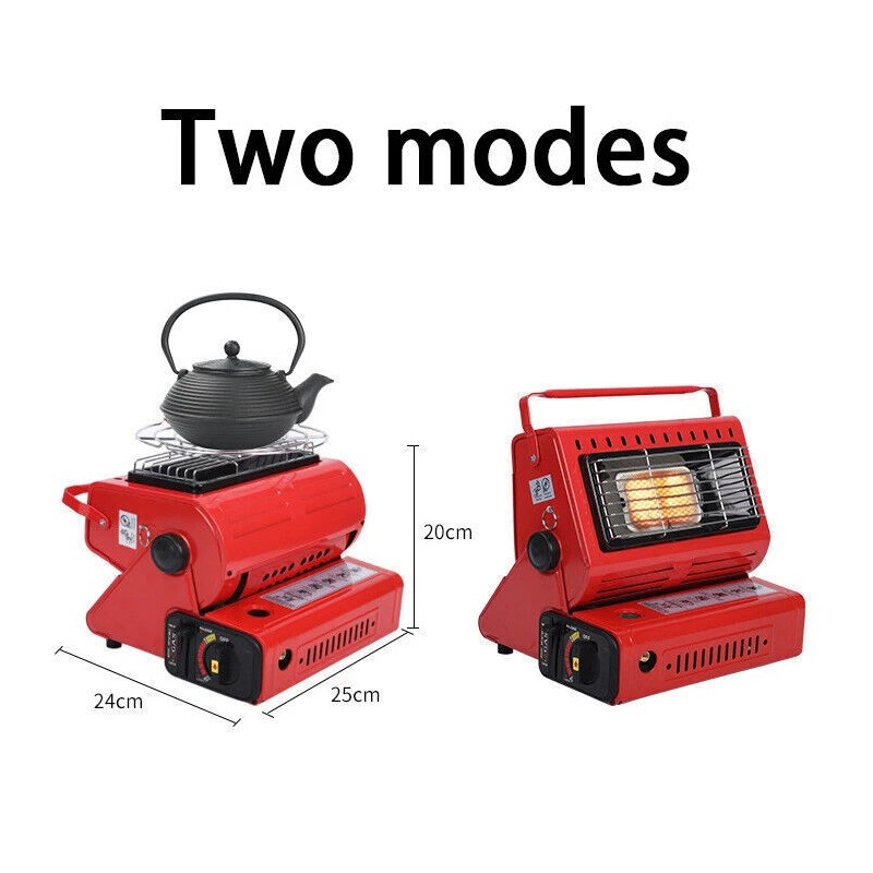 Amotopart Camping Emergency Butane Heater Double Coherent Heat Source Survival