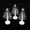 Toddmomy 8pcs Tabletop Mini LED Fiber Optic Christmas Tree With
