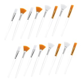 VICASKY 16Pcs Facial Mask Brush Portable Beauty Applicators for Skincare Makeup Soft Double Sided Fan Brushes for Smooth Application for Spa DIY Facial Treatments