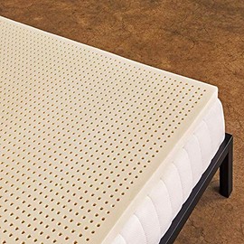 Pure Green Natural Latex Mattress Topper - Medium Firmness - 1 Inch - King (GOLS Certified Organic)