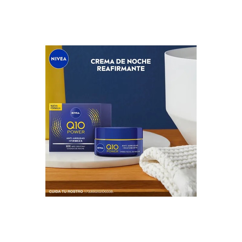 Crema Facial Nivea Q10 Antiarrugas Reafirmante Noche 50 Ml