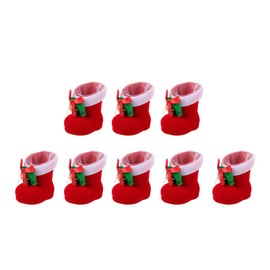 FOMIYES 8Pcs Boots, Santa Candy Boots Decors, Adorable Candy Packing Pendants