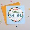 Pom PomHappy Birthday, Brother" Greeting Card", POM021,orange