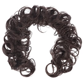 FORCUTEU Rope Wig, Curly Hair Extension, For Children, Shichi-Go-San Kimono, Curled, Curled, Bun Wig, Women's, Popular, Easy to Wear, Natural, Heat Resistant, Everyday Use, Dark Brown