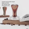 Colorful Wood Coffee Flat Tamper Stainless Steel Base Powder Hammer