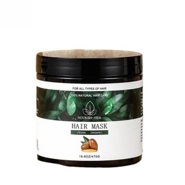 Nourish-Vida Hair Mask - Vegan Organic Deep Conditioning Treatment with Botanicals & Vitamins for Damaged, Frizzy Hair, Hydrating & Repairing Formula for Smooth, Silky, Revitalized Hair - (16.6 oz)
