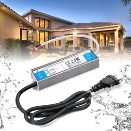 BRIMETI Trasformatore LED 220 24V 60W Esterno Alimentatore Driver IP67 Impermeabile Adattatore AC 220V a DC 24V 2.5A Transformer Interruttore Netzteil Trasformatori Tensione per Striscia LED