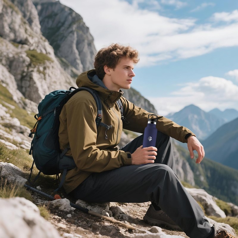Thermos Flask, 1000 ml, BPA-Free, Stainless Steel, Leak-Proof Insulated Flask,