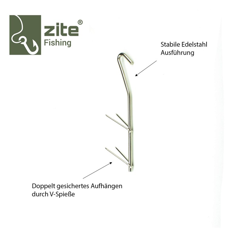 Zite Fishing Smoking Hooks Set - 6 Pieces V-Shaped Hooks