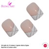 Bling Art False Nails French Manicure Gel Glitter Flower Glossy