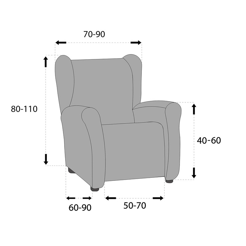 Martina Home RELAXING CHAIR COVER LINEN ARCUP